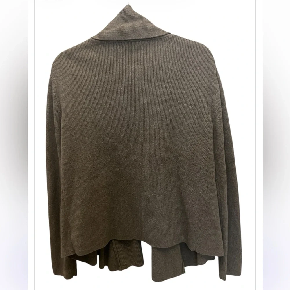 Theory Wool Cashmere Blend Open Front Cardigan Size M
